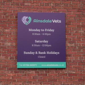 ainsdale vets acm sign tray