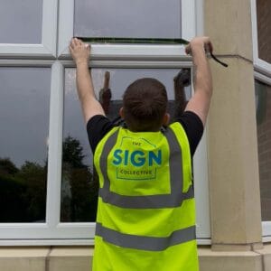 performing a site survey for window graphics in the north west