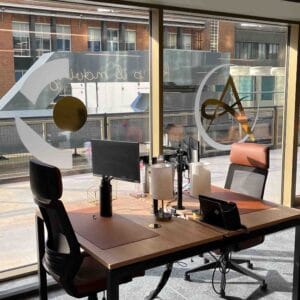 window graphics applied to office glass windows in liverpool
