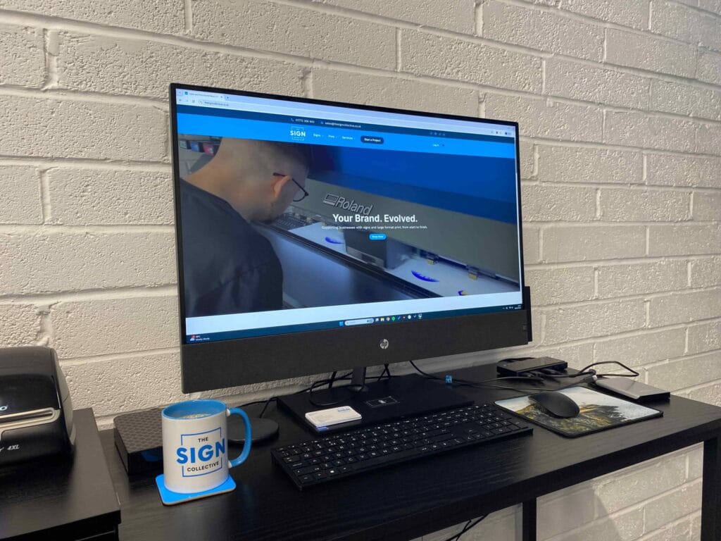 photograph of the new The Sign Collective website