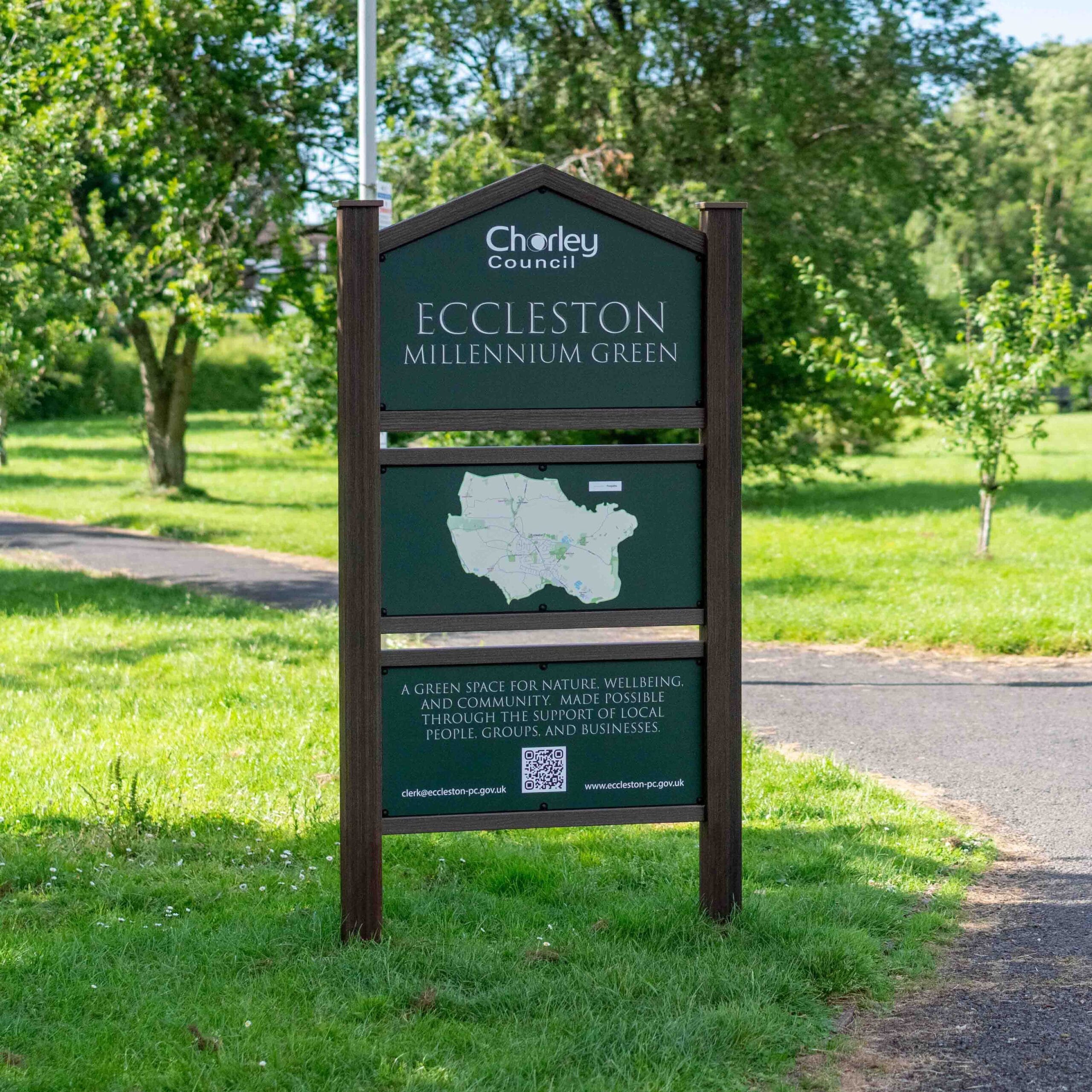 eccleston millennium green heritage sign eccleston millennium green heritage sign by the sign collective