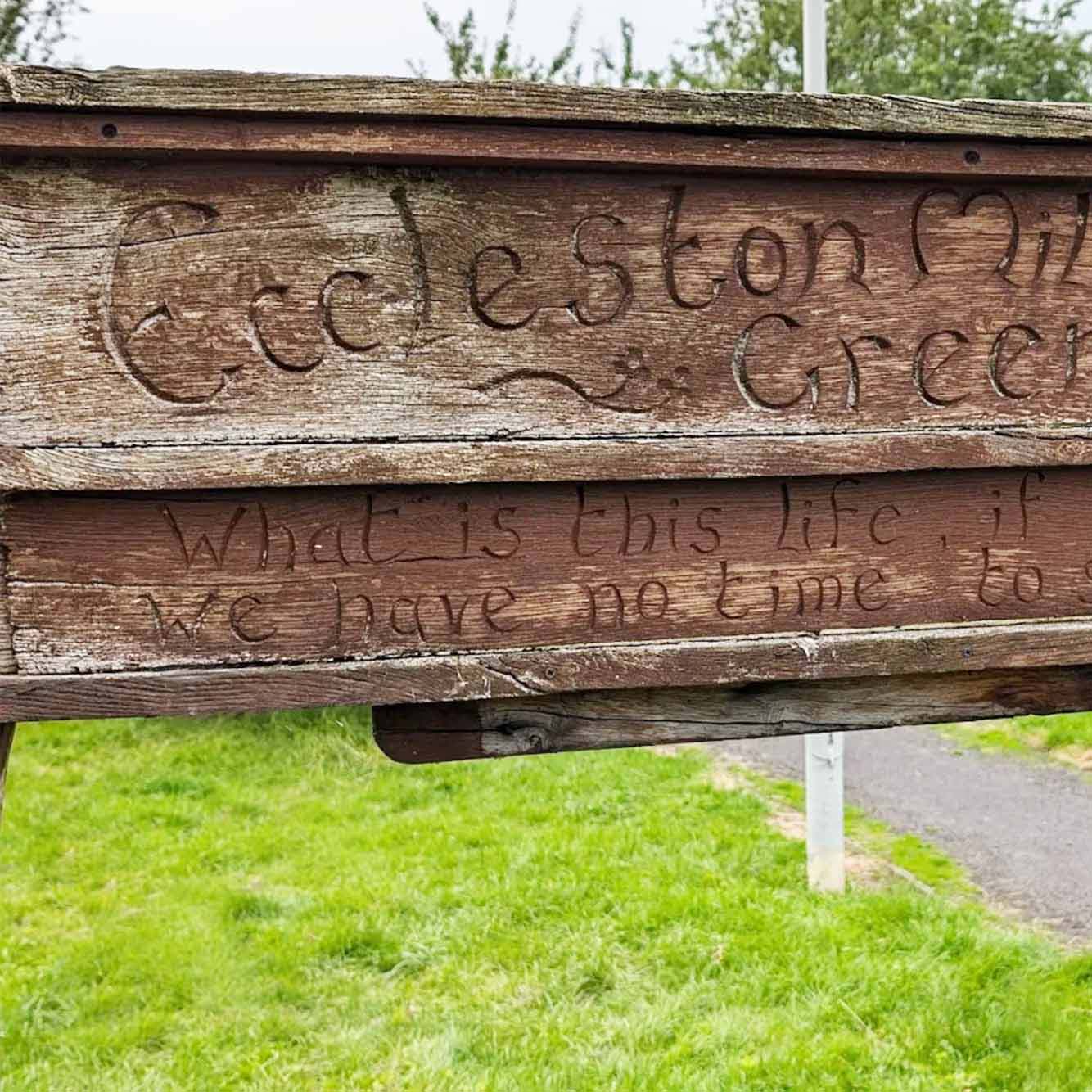 eccleston millennium green old park sign